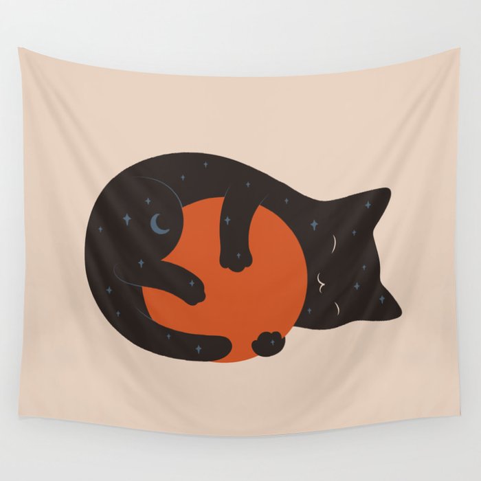 Cat Landscape 156 Wall Tapestry Gallery Image 4