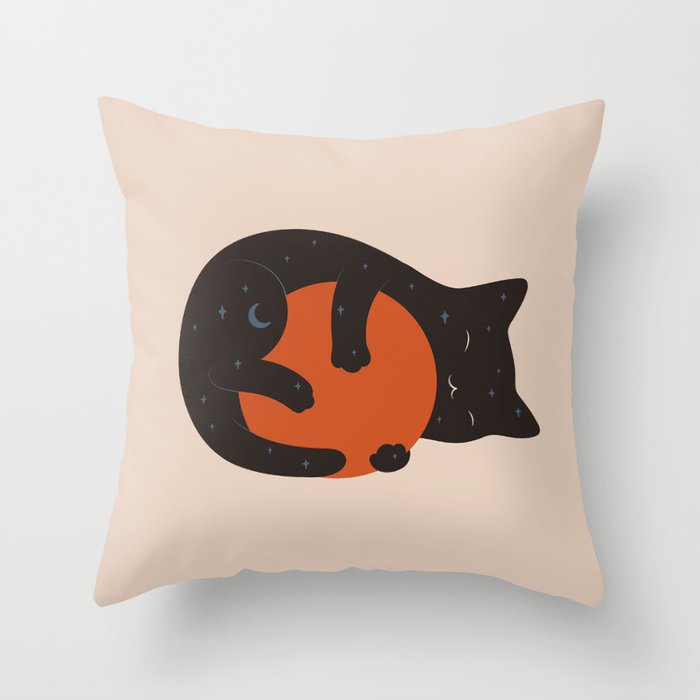 Cat Landscape 156 Throw Pillow Gallery Image 1