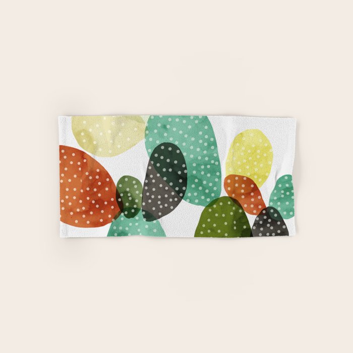 Cactus watercolor Bath Towel Gallery Image 1