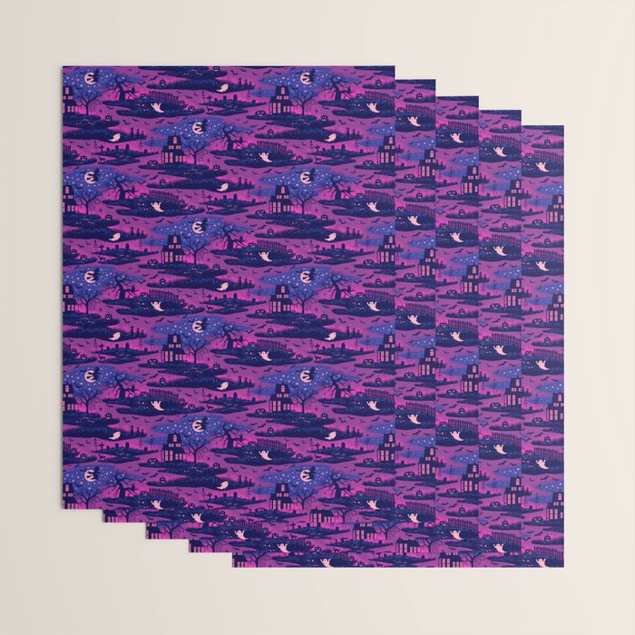 Halloween Night - Mystic Violet  Wrapping Paper Gallery Image 3