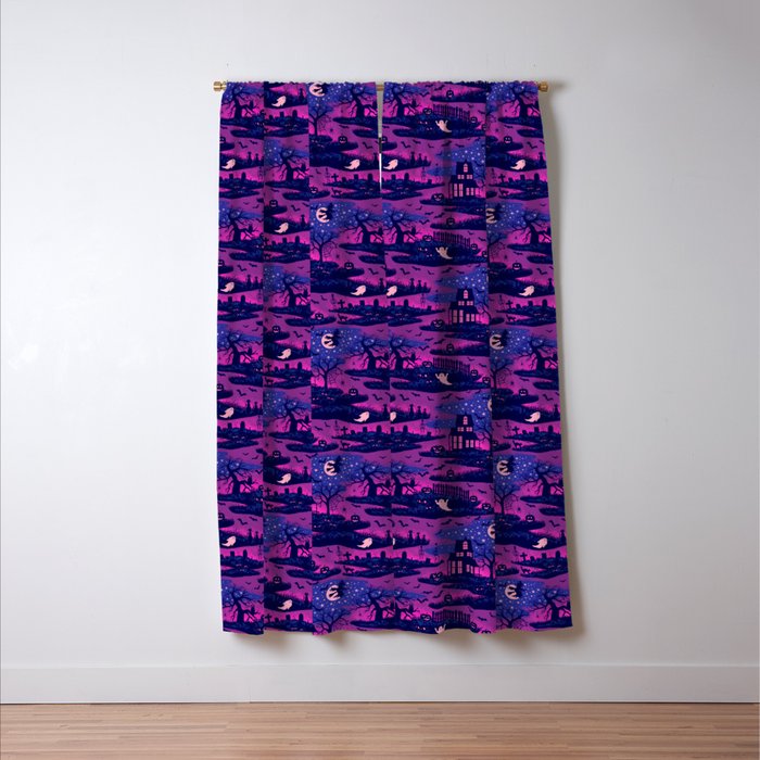 Halloween Night - Mystic Violet  Window Curtain Gallery Image 3