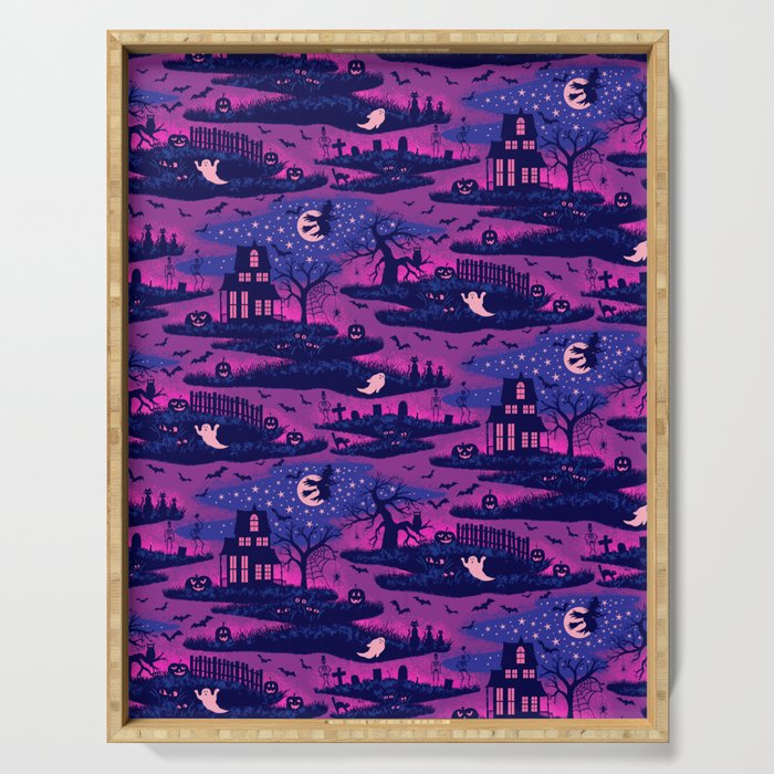 Halloween Night - Mystic Violet  Serving Tray Gallery Image 1