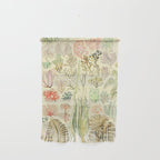 Seaweed and Coral Vintage Illustration Drawing by Adolphe Millot of Underwater Peach Pink Sea Plants Wall Hanging Gallery Image 1