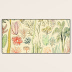 Seaweed and Coral Vintage Illustration Drawing by Adolphe Millot of Underwater Peach Pink Sea Plants Desk Mat Gallery Image 3