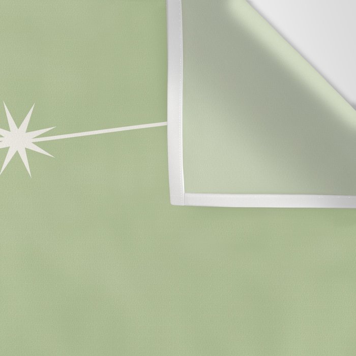 Aquarius Zodiac Star Constellation Line Art Soft Green Wall Tapestry Gallery Image 3