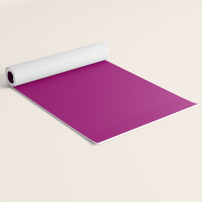 NOW MAGENTA SOLID COLOR Yoga Mat Gallery Image 2