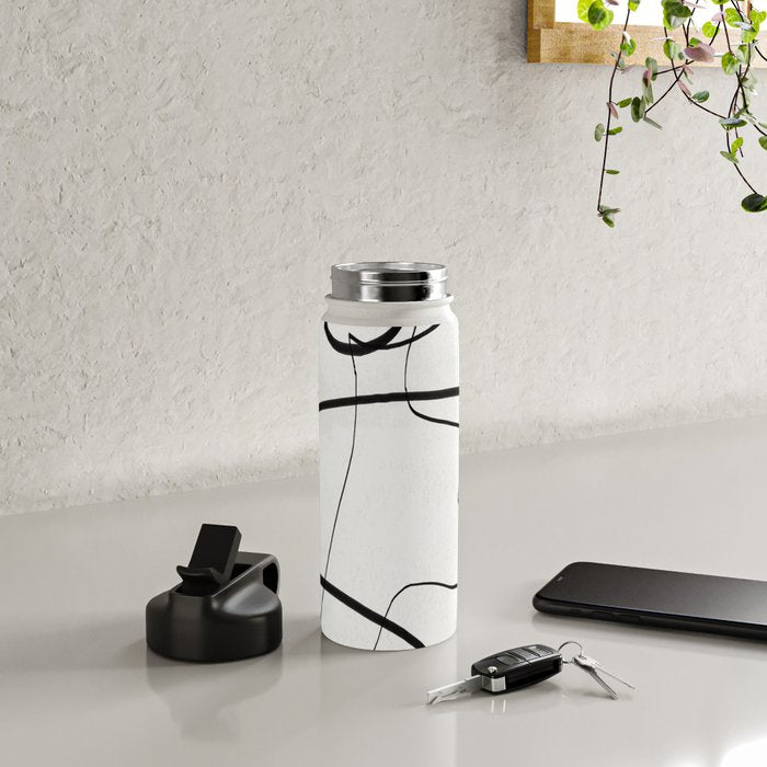 Abstract line art 6 Water Bottle Gallery Image 4