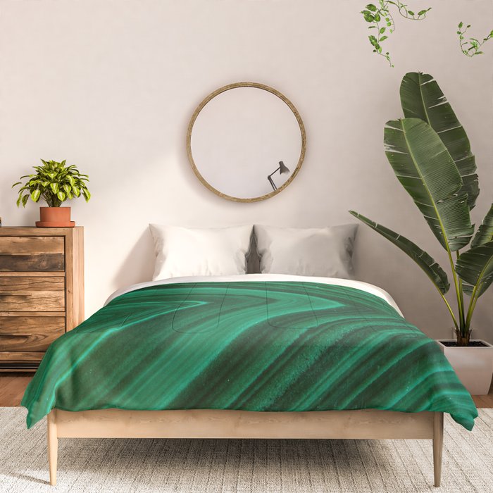 Malachite Green Marble Texture Comforter Gallery Image 3