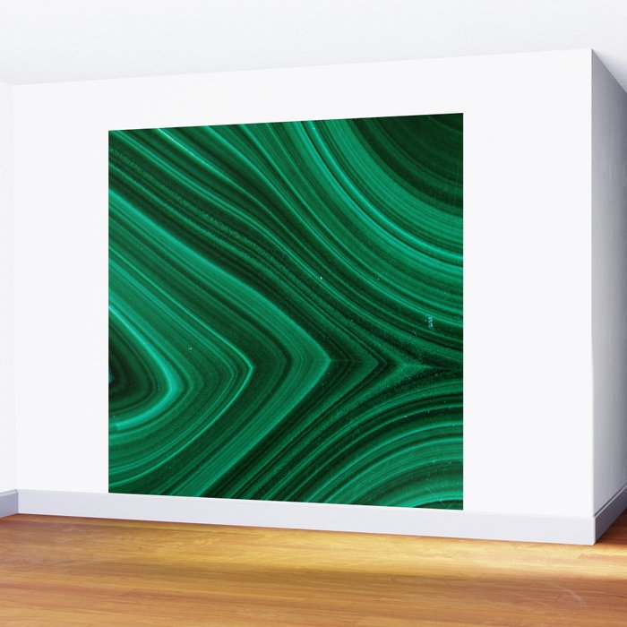 Malachite Green Marble Texture Wall Mural Gallery Image 2