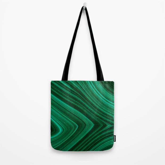 Malachite Green Marble Texture Tote Bag Gallery Image 2