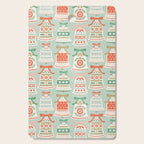 Folk Art Holiday Bells - Light Green Cutting Board Gallery Image 1