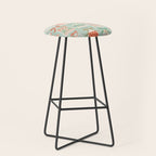 Folk Art Holiday Bells - Light Green Stool Gallery Image 1