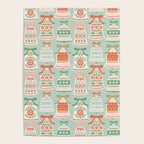 Folk Art Holiday Bells - Light Green Poster Gallery Image 4