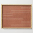 Minimal, Pattern, Boho Prints, Terracotta Serving Tray Gallery Image 1