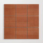 Minimal, Pattern, Boho Prints, Terracotta Wood Wall Art Gallery Image 1