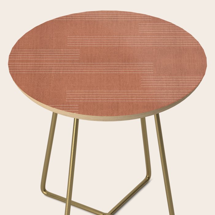 Minimal, Pattern, Boho Prints, Terracotta Side Table Gallery Image 2