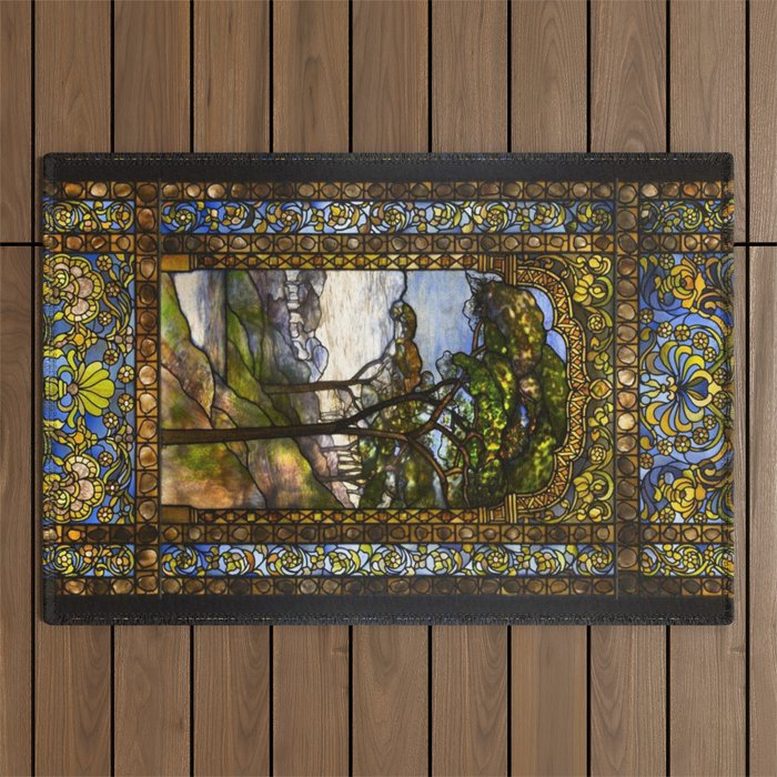Louis Comfort Tiffany - Decorative stained glass 14. Outdoor Rug Gallery Image 1