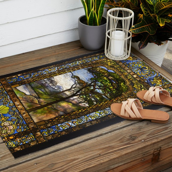 Louis Comfort Tiffany - Decorative stained glass 14. Outdoor Rug Gallery Image 2