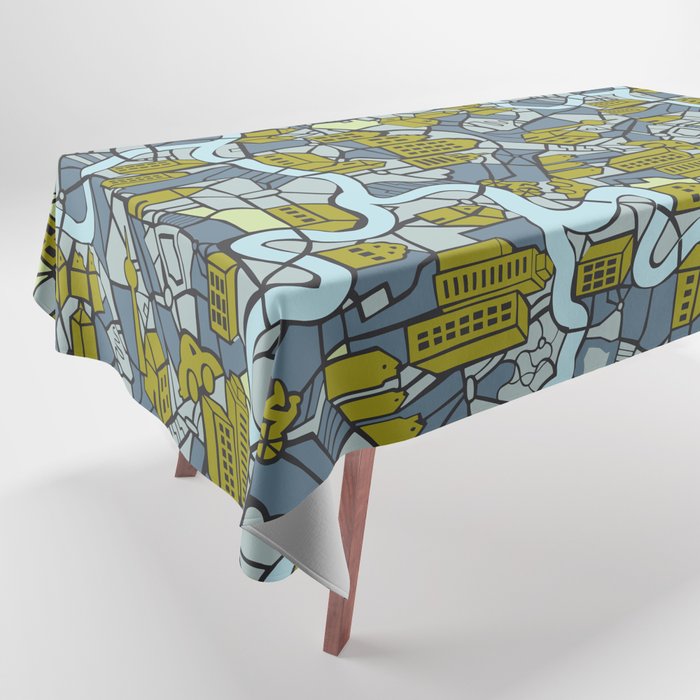 City life map moonless night Tablecloth Gallery Image 1