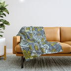 City life map moonless night Throw Blanket Gallery Image 1