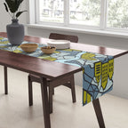 City life map moonless night Table Runner Gallery Image 2