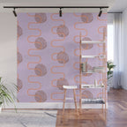 Abstract Fields in Lavender & Brown Wall Mural Gallery Image 1