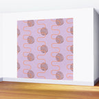 Abstract Fields in Lavender & Brown Wall Mural Gallery Image 2