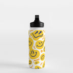 Yellow Dripping Smiley Faces Water Bottle Gallery Image 3