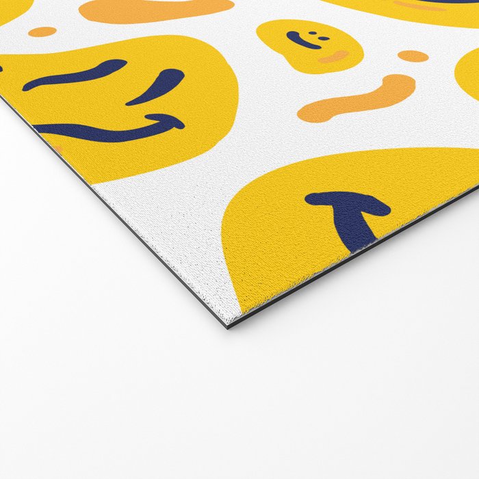 Yellow Dripping Smiley Faces Welcome Mat Gallery Image 2