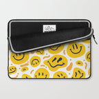Yellow Dripping Smiley Faces Laptop Sleeve Gallery Image 2