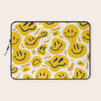Yellow Dripping Smiley Faces Laptop Sleeve Gallery Image 1