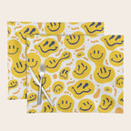 Yellow Dripping Smiley Faces Placemat Gallery Image 1