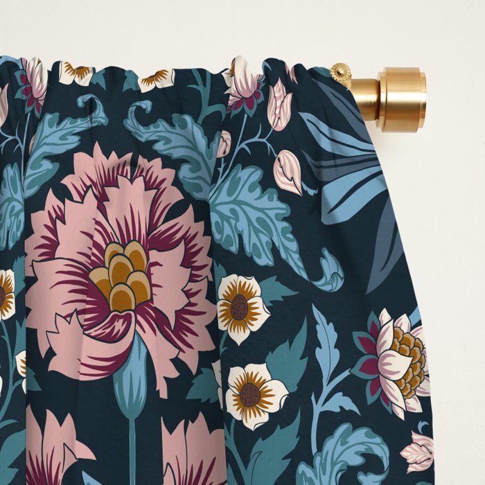 Romantic Botanica - Carnation Window Curtain Gallery Image 2