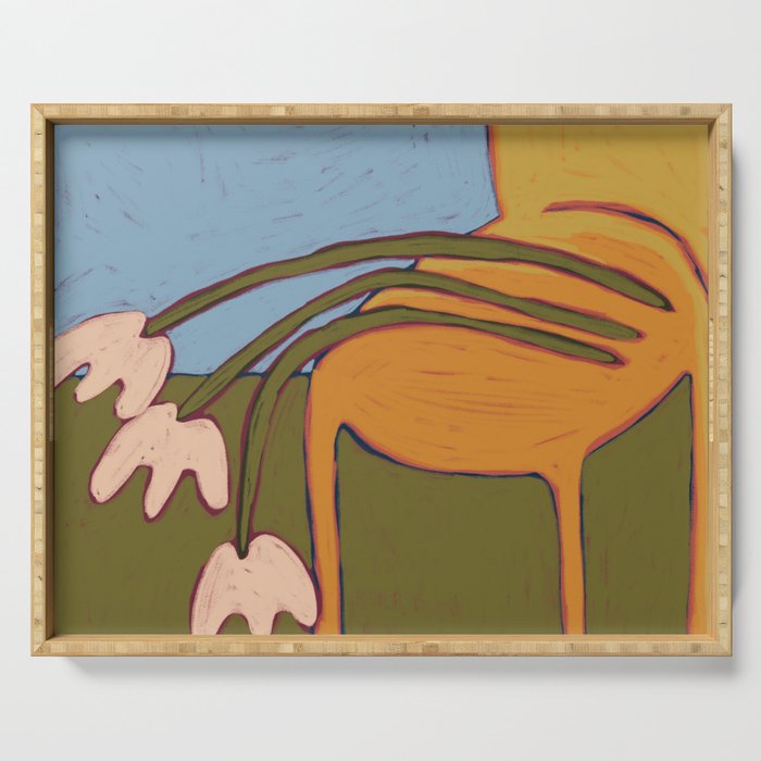 3 Flowers Serving Tray Gallery Image 1