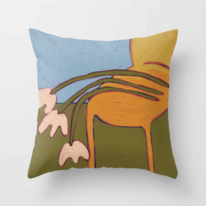 3 Flowers Throw Pillow Gallery Image 1