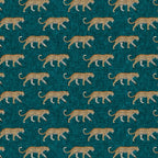 leopards walking - teal Coffee Mug Gallery Image 2