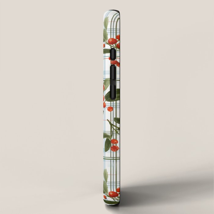 Festive Berries on Tartan iPhone Case Gallery Image 2