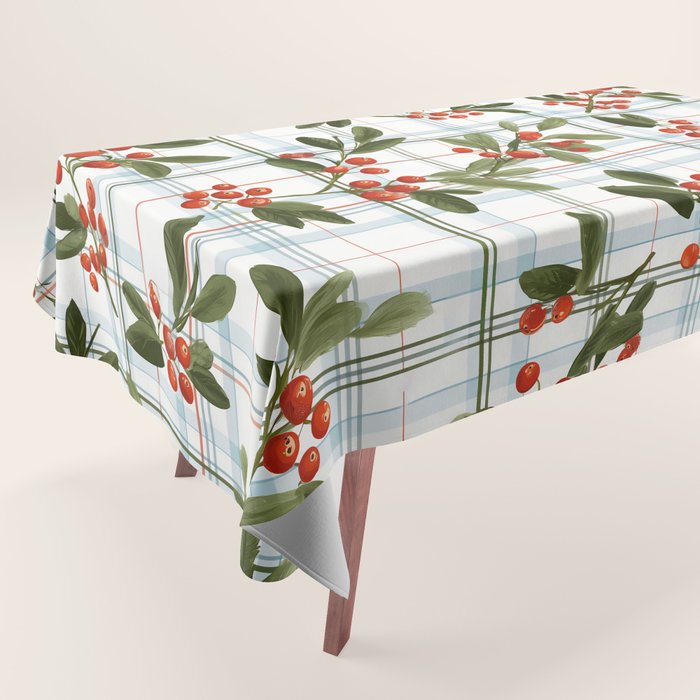 Festive Berries on Tartan Tablecloth Gallery Image 1