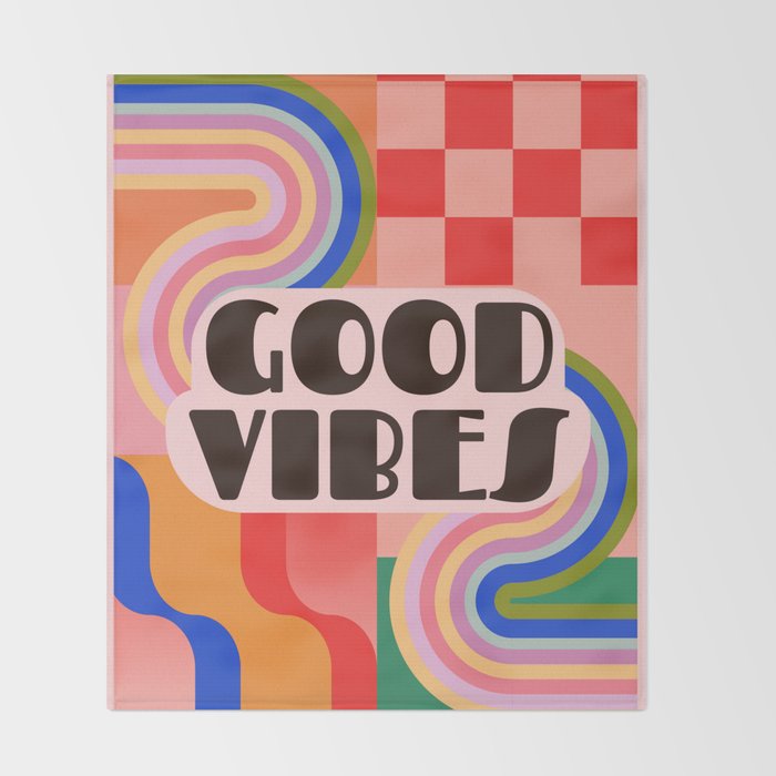 Good Vibes 4 Throw Blanket Gallery Image 2