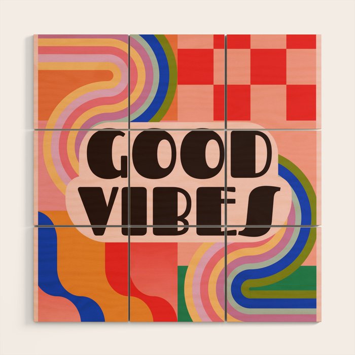 Good Vibes 4 Wood Wall Art Gallery Image 1
