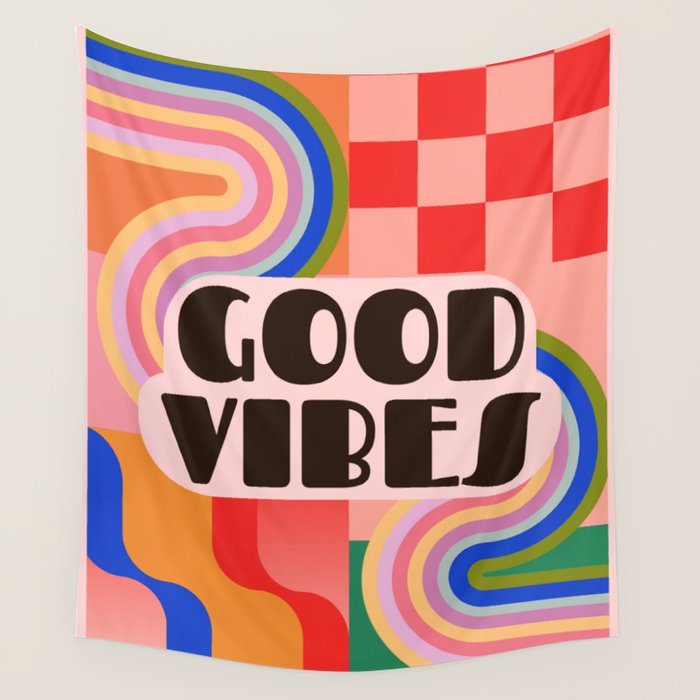 Good Vibes 4 Wall Tapestry Gallery Image 4