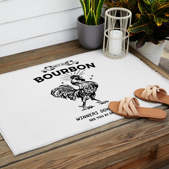 Early Bird Bourbon: Winners Don't Quit Outdoor Rug Gallery Image 2