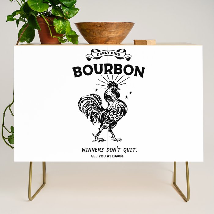 Early Bird Bourbon: Winners Don't Quit Credenza Gallery Image 1