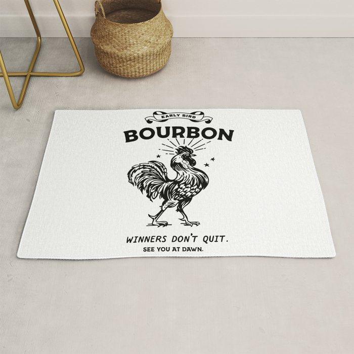 Early Bird Bourbon: Winners Don't Quit Rug Gallery Image 1