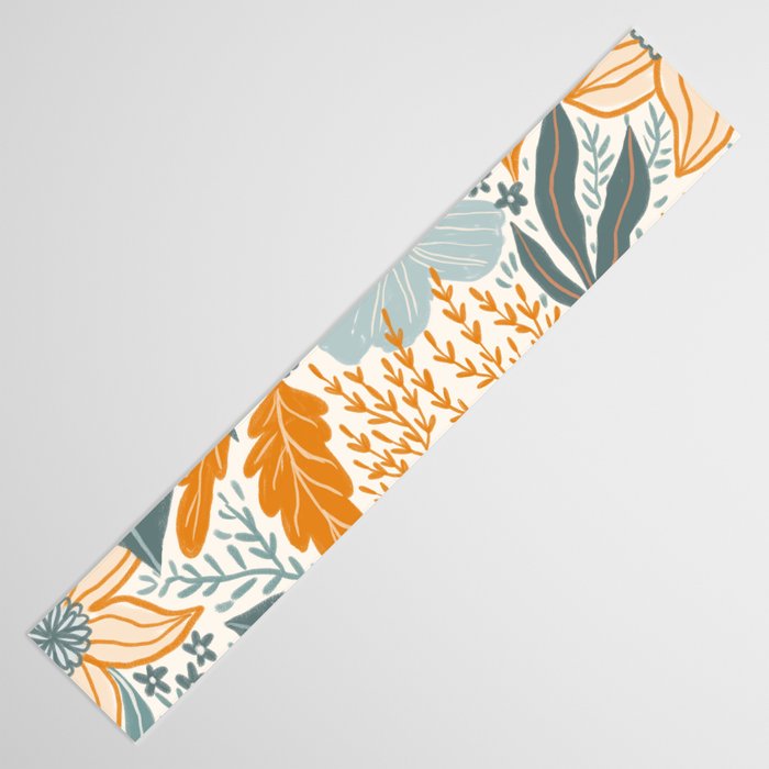 Retro Pastel Gouache Floral Table Runner Gallery Image 3