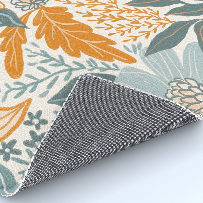 Retro Pastel Gouache Floral Rug Gallery Image 4