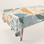 Retro Pastel Gouache Floral Tablecloth Gallery Image 1