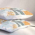Retro Pastel Gouache Floral Pillow Sham Gallery Image 3