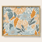 Retro Pastel Gouache Floral Serving Tray Gallery Image 1