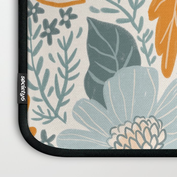 Retro Pastel Gouache Floral Laptop Sleeve Gallery Image 3